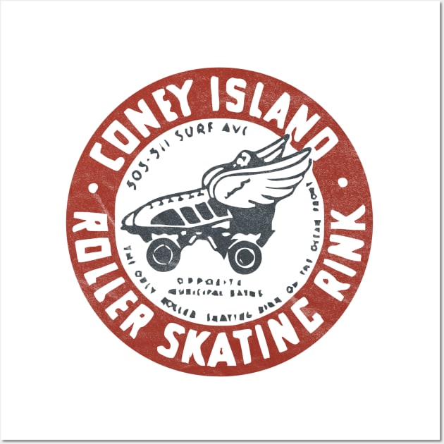 Coney Island Roller Skating Rink / Roller Skates Wall Art by RCDBerlin